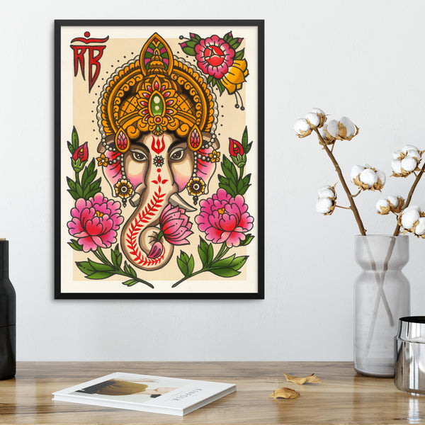 Ganesha | Hinduism Self Love Series | Ronja Block | Tattoo Art Print