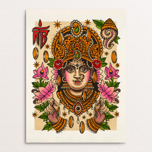 Lakshmi | Hinduism Self Love Series | Ronja Block | Tattoo Art Print