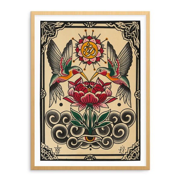 Hummingbirds | Ronja Block | Tattoo Art Print