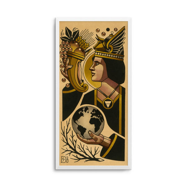 Prince of Coins | The Tarot Flash Set | Sebastian Domaschke | Tattoo Art Print