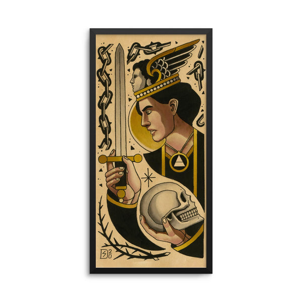 Prince of Swords | The Tarot Flash Set | Sebastian Domaschke | Tattoo Art Print