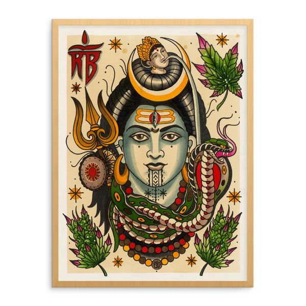 Shiva | Hinduism Self Love Series | Ronja Block | Tattoo Art Print