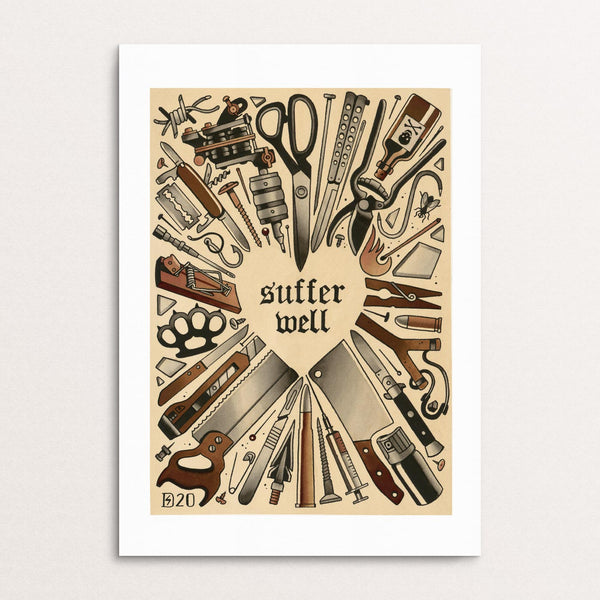 Suffer WelL | Sebastian Domaschke | Tattoo Art Print